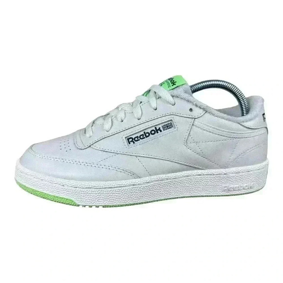 Reebok CLUB C 85 Chalk Men's Shoes White/Neon Green FZ0173 Sz. 8 - Picture 7 of 12